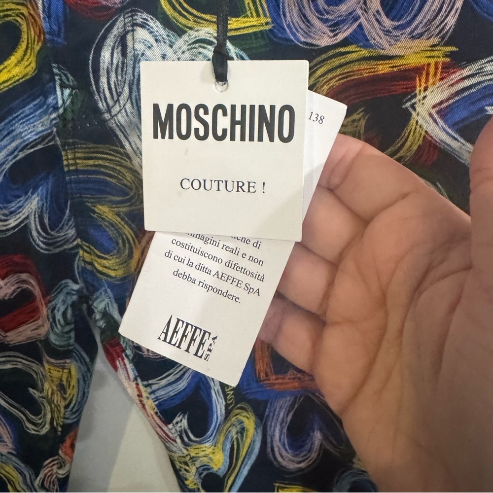 Moschino Scribble Heart Printed Multicolor Skinny Jeans - Picture 10 of 13